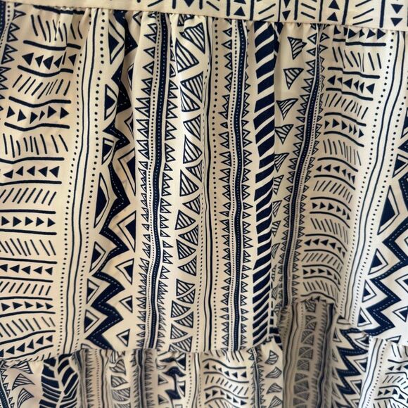 Emery Rose Abstract Geometric Maxi Lightweight Short Sleeves Dress SZ L #2517 - Picture 9 of 14